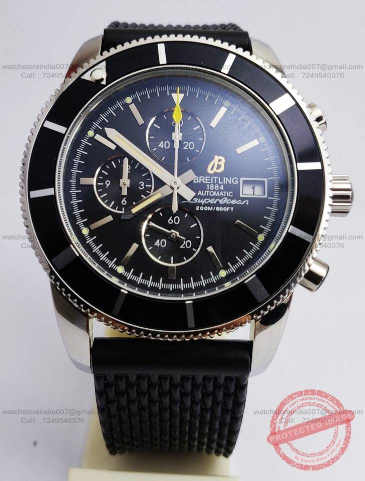 Breitling Superocean Heritage Chronograph full black dial watch india (3) blank