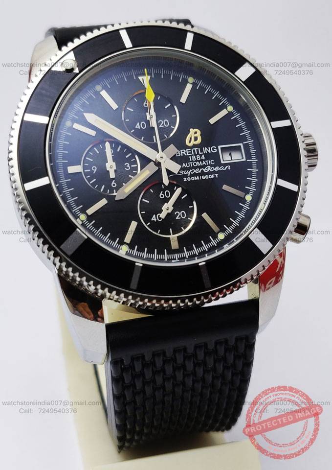 Breitling Superocean Heritage Chronograph full black dial watch india (4) blank