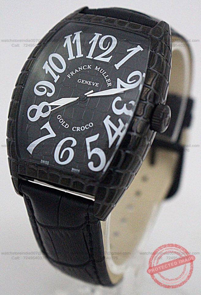 Franck Muller Black Croco Watch India (2) blank