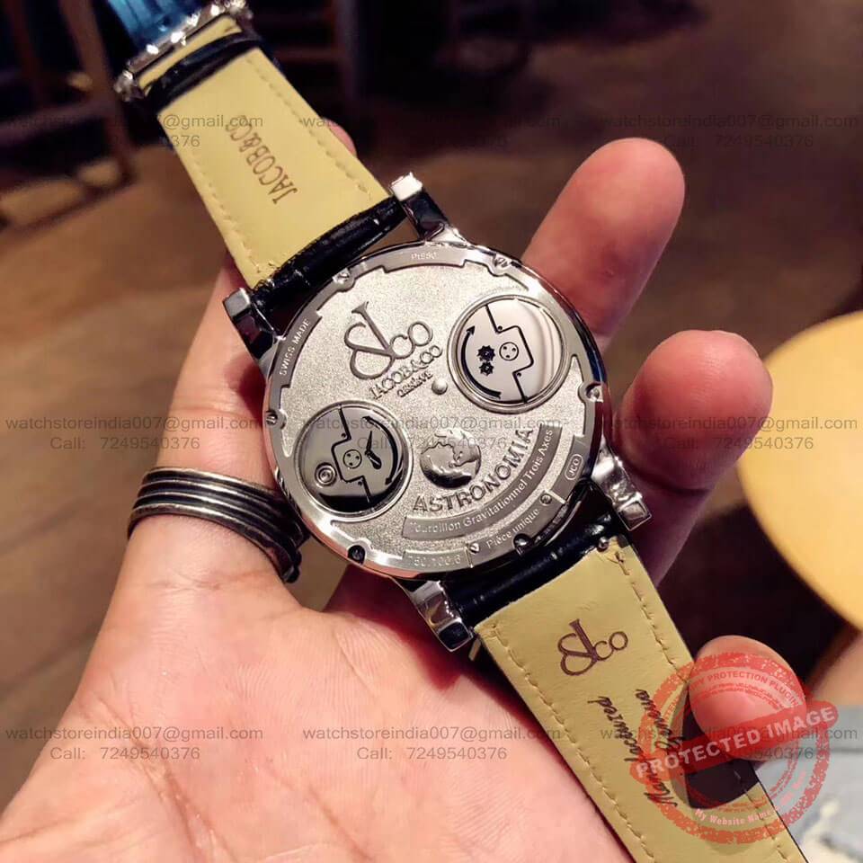 Jacob & Co Astronomia Full Silver with diamonds Watch India (8) blank