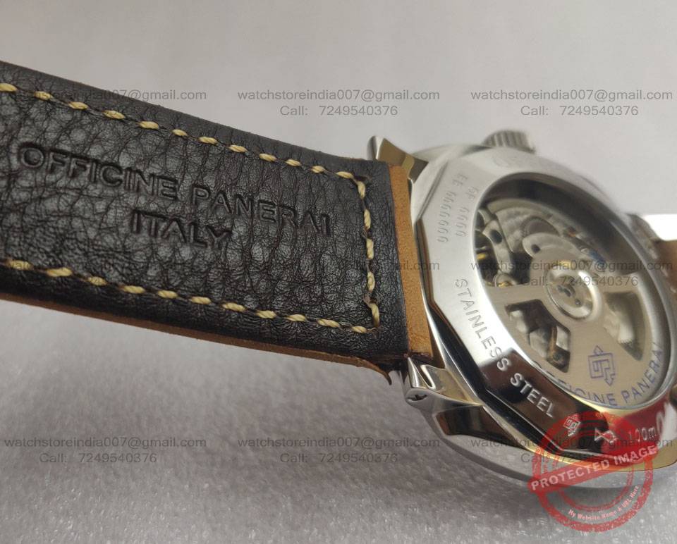 Panerai Radiomir Black dial Brown Leather watch India (6) blank