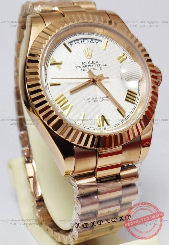 Rolex Day-Date White Dial Rose Gold1 blank