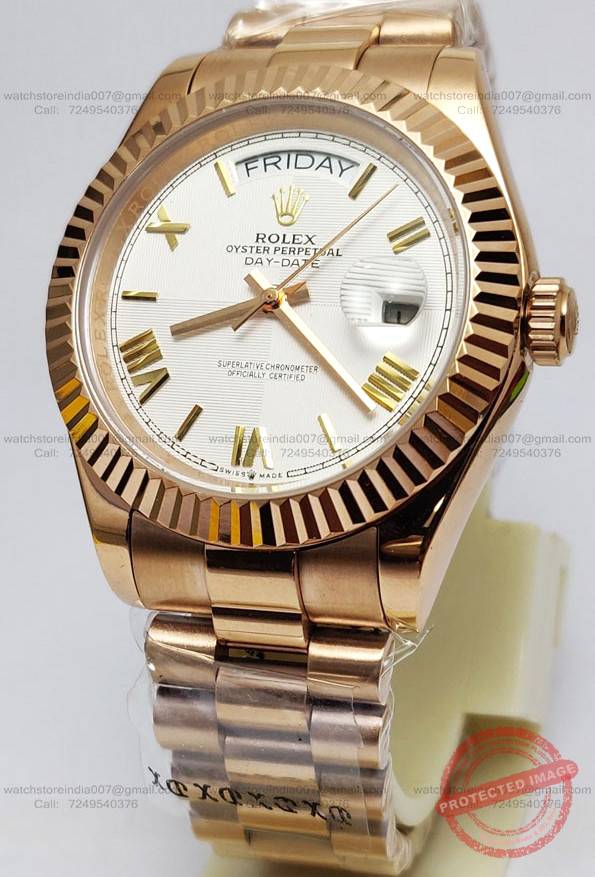 Rolex Day-Date White Dial Rose Gold2 blank
