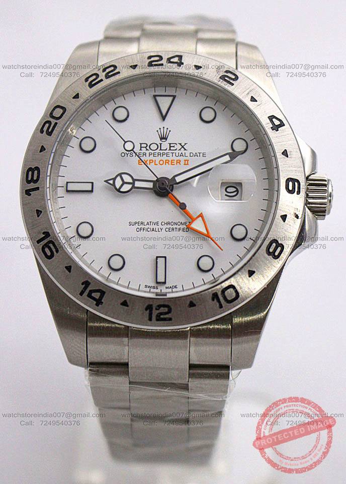 Rolex explorer 2 white dial watch india1 blank