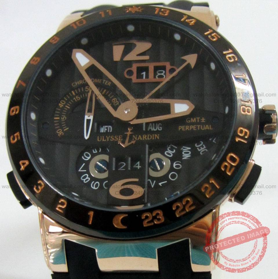 Ulysse Nardin El-Toro Black Rose Gold watch India (4) blank